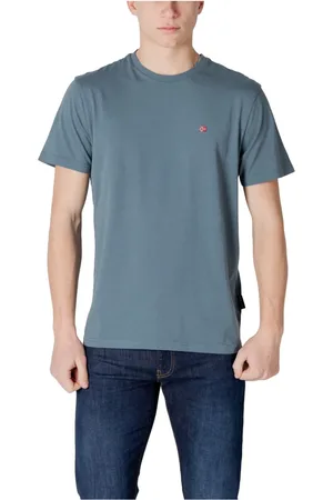 Napapijri Top, Herre, Blå, XL, Bomuld, Grå Bomuldst-shirt til Mænd