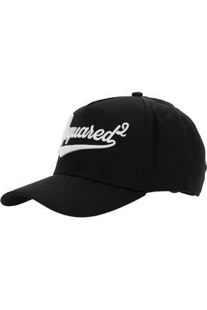 Dsquared2 Tilbehør, Herre, Sort, ONE SIZE, Bomuld, Sort baseballkasket med Maxi Logo