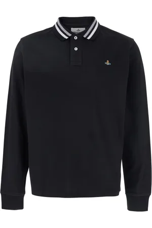 Vivienne Westwood Top, Herre, Sort, L, Bomuld, Sort Polo Shirt med Orb Logo