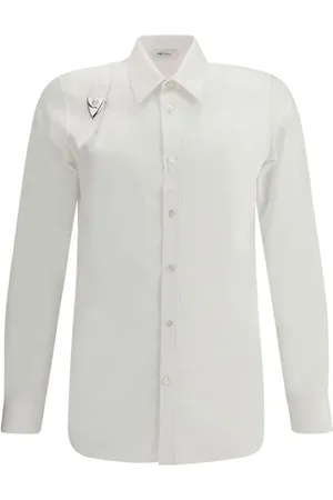 Alexander McQueen Skjorte, Herre, Hvid, L, Bomuld, Oversized Skjorte i Bomuldspoplin