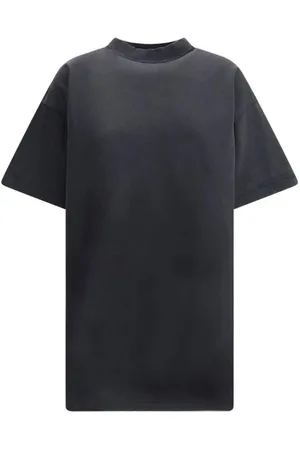 Balenciaga Top, Dame, Sort, M, Bomuld, Vintage Oversized Mock Neck T-Shirt