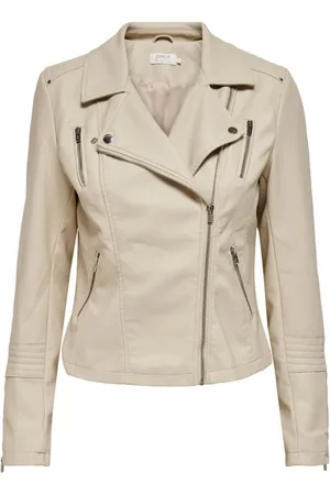 ONLY Jakke, Dame, , L, Uld, 15153079 - Onlgemma Faux Leather Biker OTW Noos