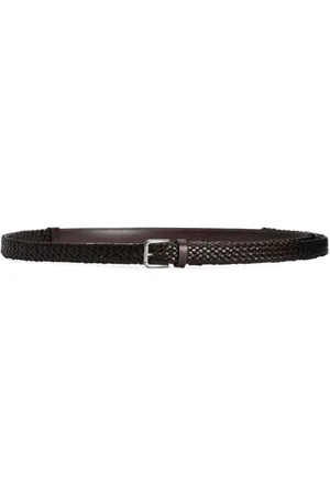 Dolce & Gabbana Tilbehør, Herre, Brun, 95 CM, Brun bælte med stansede huller