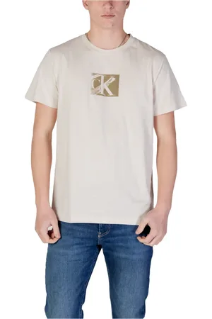 Calvin Klein Top, Herre, , L, Bomuld, Print Bomuld T-shirt Rund Hals