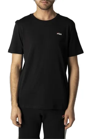 Fila Top, Herre, Sort, XS, Bomuld, Sort Bomuld Rund Hals T-Shirt