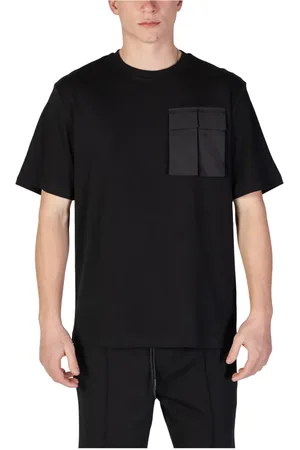 Antony Morato Top, Herre, Sort, L, Bomuld, Sort Bomuld Rund Hals T-Shirt