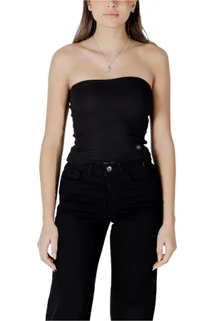 Calvin Klein Top, Dame, Sort, S, Bomuld, Sort Ærmeløs Bomuld-Lycra Top