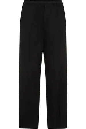 Balenciaga Bukser, Herre, Sort, L, Uld, Sorte uldbukser løs pasform stilfuld