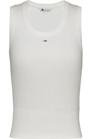 Tommy Hilfiger Top, Dame, , S, Bomuld, Ærmeløs Ensfarvet Top