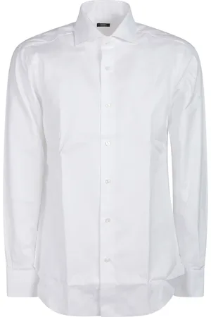BARBA Skjorte, Herre, Hvid, 3XL, Uld, Stilfuld langærmet skjorte