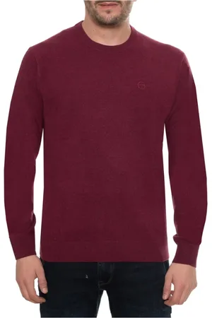Sergio Tacchini Strik, Herre, Rød, XL, Uld, Uldtrøje med synligt logo