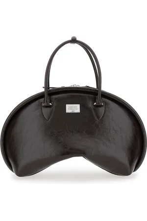 Acne Studios Taske, Dame, Brun, ONE SIZE, Læder, Brun lædertaske med logo plakette