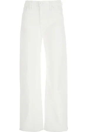 Mother Jeans, Dame, Hvid, W27, Bomuld, Hvid Fem Lomme Bomuld Jeans Kvinde