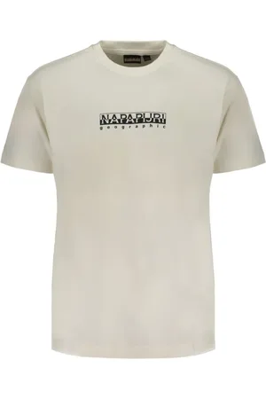 Napapijri Top, Herre, Hvid, XL, Tryk Logo Kortærmet T-Shirt