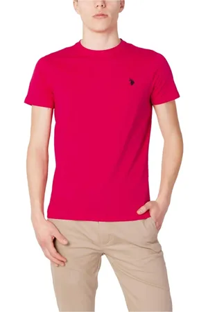 U.S. Polo Assn. Top, Herre, Lyserød, 2XL, Bomuld, Klassisk pasform bomuldst-shirt