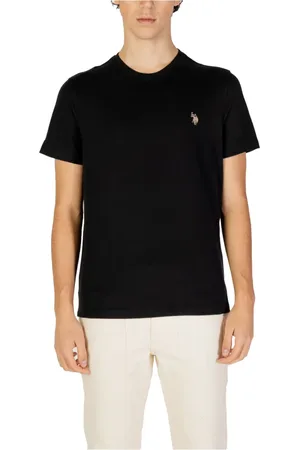 U.S. Polo Assn. Top, Herre, Sort, 3XL, Bomuld, Sort Bomuld Crew Neck Tee