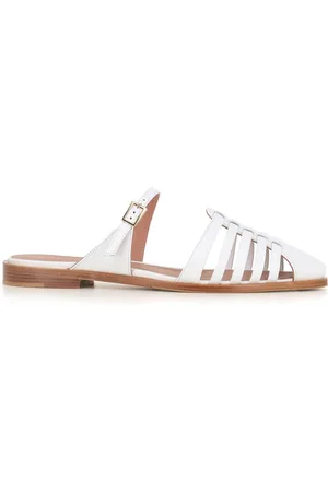 MALONE SOULIERS Sko, Dame, Hvid, 38 EU, Læder, Hvide læder slingback sko