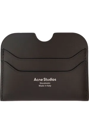 Acne Studios Tilbehør, Herre, Sort, ONE SIZE, Læder, Sort Læder Kortholder Pung