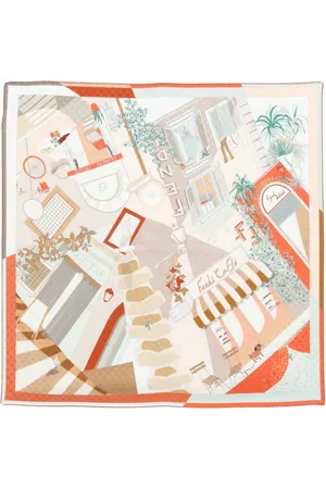 Fendi Tilbehør, Dame, Flerfarvet, ONE SIZE, Silketørklæde Rom Print