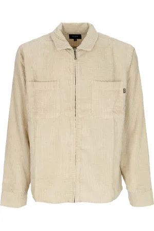 Huf Jakke, Herre, , L, Uld, Velour Zip Skjorte med Krave