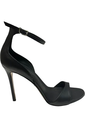 SERGIO LEVANTESI Sko, Dame, Sort, 40 EU, Polyester, Ankelrem Polyester Sandaler 11cm Hæl