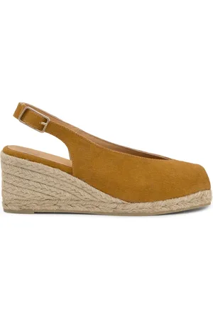 Castaner Sko, Dame, Gul, 38 EU, Bomuld, Espadril MED Kilehæl PÅ 7 CM