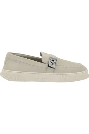 Salvatore Ferragamo Sko, Herre, , 42 EU, Læder, Chunky Rubber Sole Slip-On Loafers