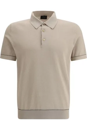 BRIONI Top, Herre, , M, Kortærmet Strikket Polo Skjorte