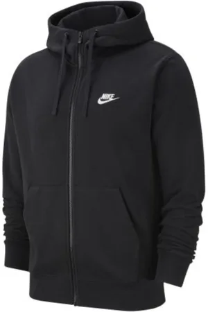 Nike Sweathshirts & Hoodies, Herre, Sort, L, Bomuld, Sort Zip-Up Hoodie med hætte