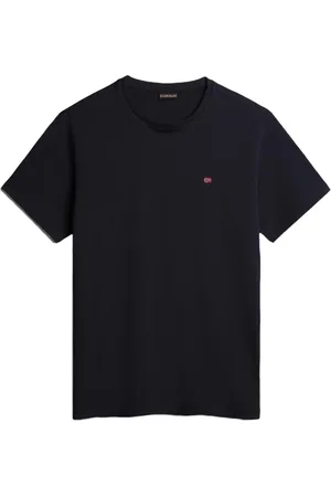 Napapijri Top, Herre, Blå, M, Bomuld, Blå Kortærmet Rund Hals T-shirt