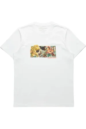 Maharishi Top, Herre, Hvid, S, Bomuld, Samurai Tiger Kamp Grafisk Tee