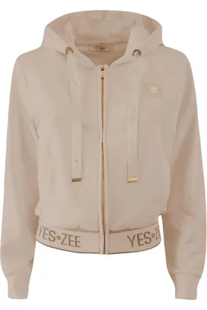 YES ZEE BY ESSENZA Sweathshirts & Hoodies, Dame, , M, Bomuld, Zip Hooded Cotton Sweater