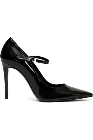GIAMPAOLO VIOZZI Sko, Dame, Sort, 38 EU, Læder, Sort laklæder højhælede pumps