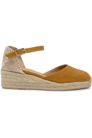 Castaner Sko, Dame, Gul, 39 EU, Bomuld, Espadrilles MED Kilehæl PÅ 5 CM