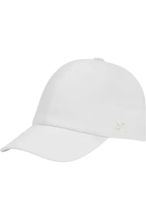 Courrèges Tilbehør, Dame, Hvid, M, Bomuld, Hvid Baseball Cap med Signature Logo
