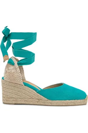 Castaner Sko, Dame, Grøn, 37 EU, Bomuld, Espadrilles MED 7 CM HÆL