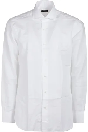 BARBA Skjorte, Herre, Hvid, 2XL, Uld, Stilfuld langærmet skjorte