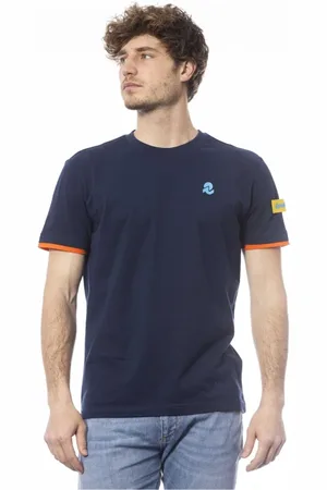 Invicta Top, Herre, Blå, L, Bomuld, Bomuld Rund Hals T-Shirt