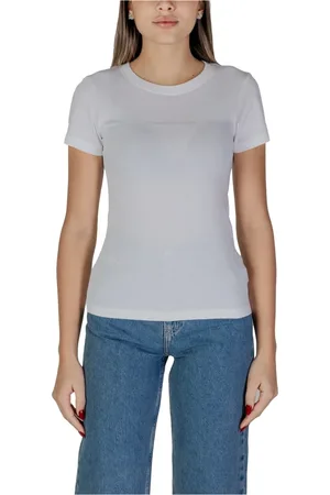 Calvin Klein Top, Dame, Hvid, XL, Bomuld, Klassisk Bomuld T-shirt