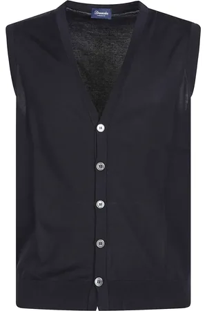 DRUMOHR Jakke, Herre, Blå, 2XL, Uld, Stilfuld Uldvest til Mænd