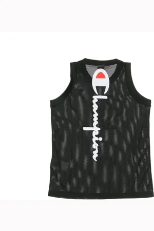 Champion Top, Dame, Sort, L, Sort dame tank top basketball stil
