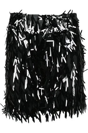 Giulia N Couture Nederdel, Dame, Sort, M, Polyester, Mini Nederdel med Lynlås i Polyester