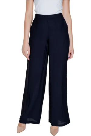 VERO MODA Bukser, Dame, Sort, L, Nylon, Sorte Brede Ben Løstsiddende Bukser