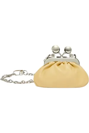 Max Mara Taske, Dame, Gul, ONE SIZE, Uld, Diomede Mini Læder Skuldertaske