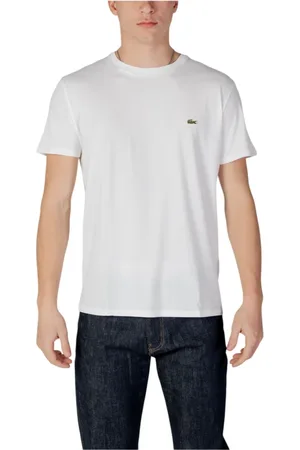 Lacoste Top, Herre, Hvid, L, Bomuld, Klassisk Hvid Bomulds T-shirt