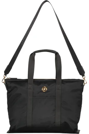VERSACE Taske, Dame, Sort, ONE SIZE, Uld, Stilfuld Nylon Tote Taske