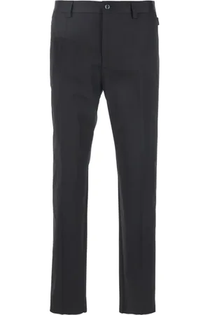 Dolce & Gabbana Bukser, Herre, Sort, M, Bomuld, Sorte broderede logo bomuldsbukser