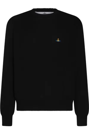 Vivienne Westwood Sweathshirts & Hoodies, Herre, Sort, M, Bomuld, Sort Bomuld Striktrøje Sweater