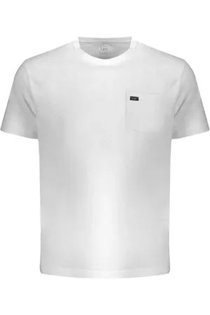 Lee Top, Herre, Hvid, L, Bomuld, Bomuld T-shirt med rund hals