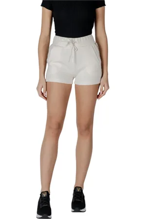 Guess Shorts, Dame, Hvid, S, Bomuld, Hvide Snørebukser, Bomuld-Polyester Blanding